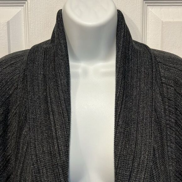 Aritzia Wilfred Black/Grey Open Face Sweatshirt Cardigan Size Small‎ - Picture 2 of 13